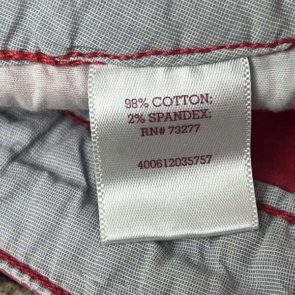 Vintage Y2K SO Red Low Rise Micro Shorts Size 17 Bright Hot Booty Mini Shorts - Picture 7 of 8